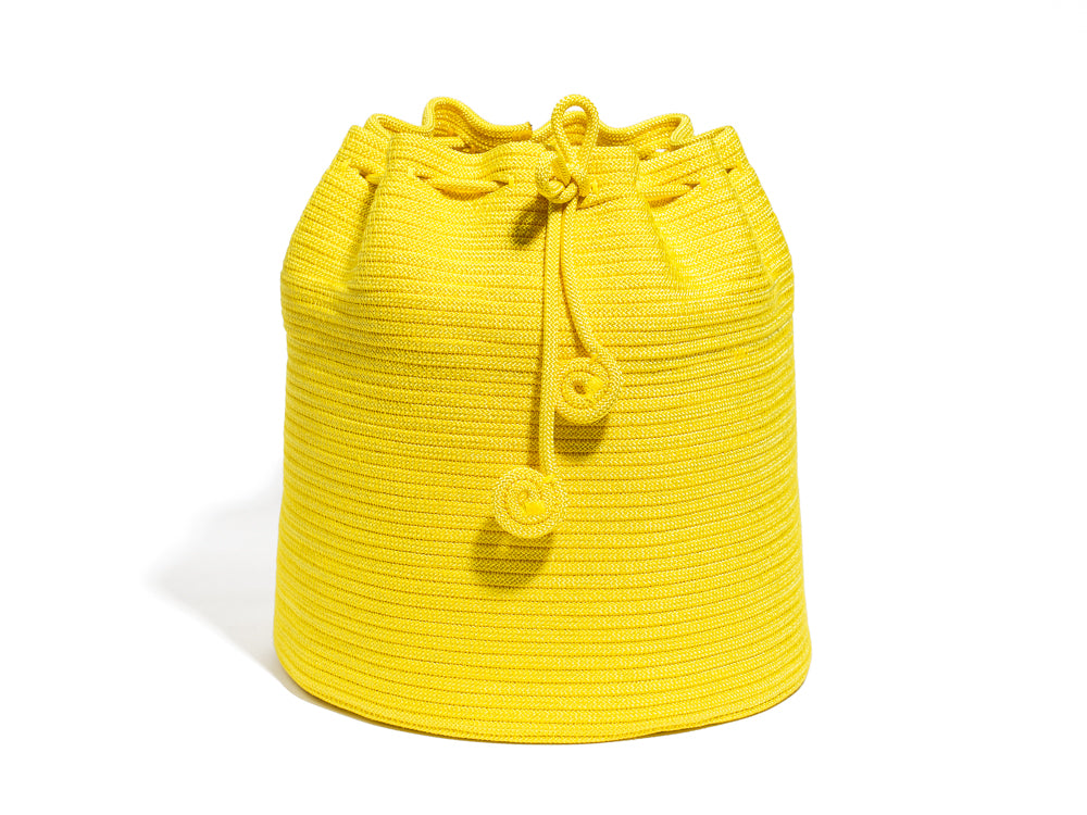 Drawstring Basket - Yellow