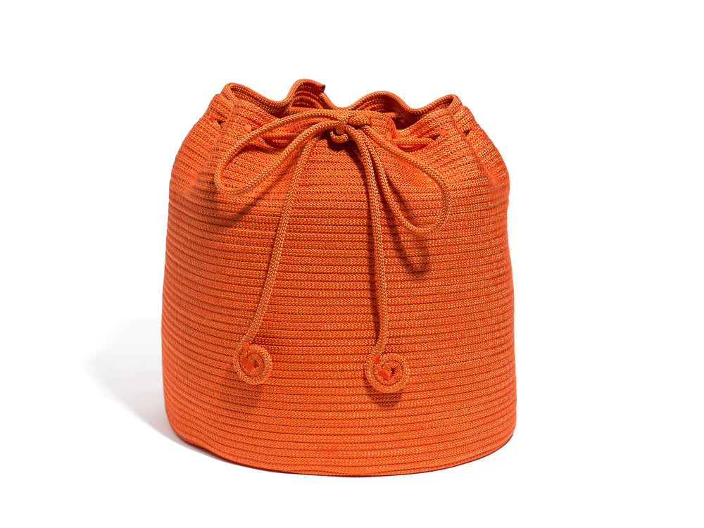 Drawstring Basket - Orange