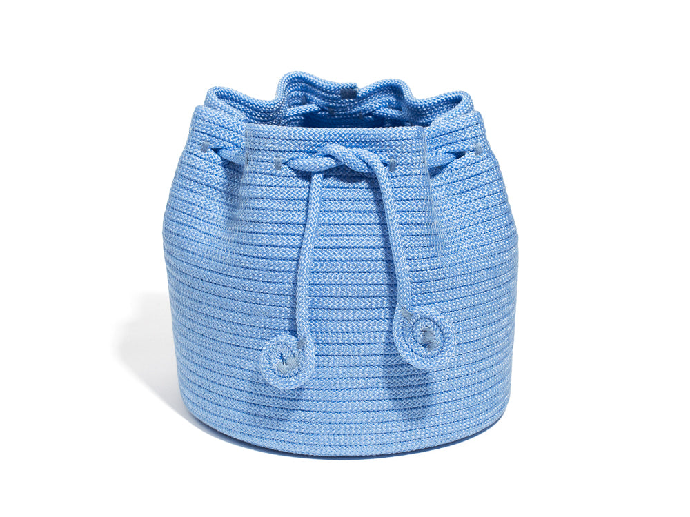 Drawstring Basket - Sky Blue