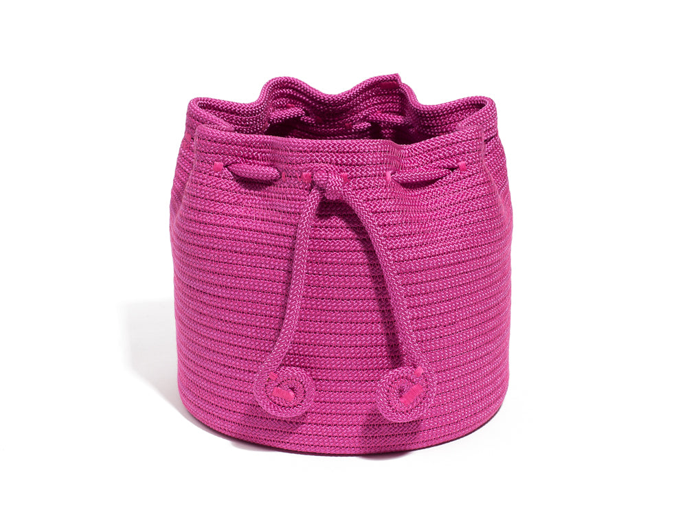 Drawstring Basket - Raspberry