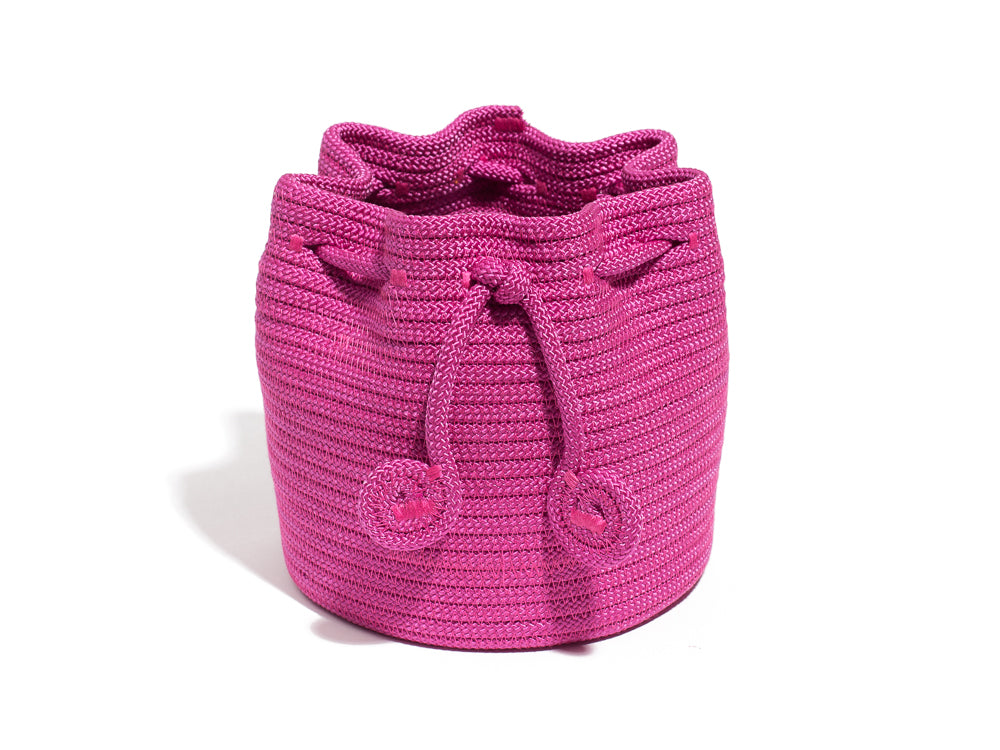 Drawstring Basket - Raspberry