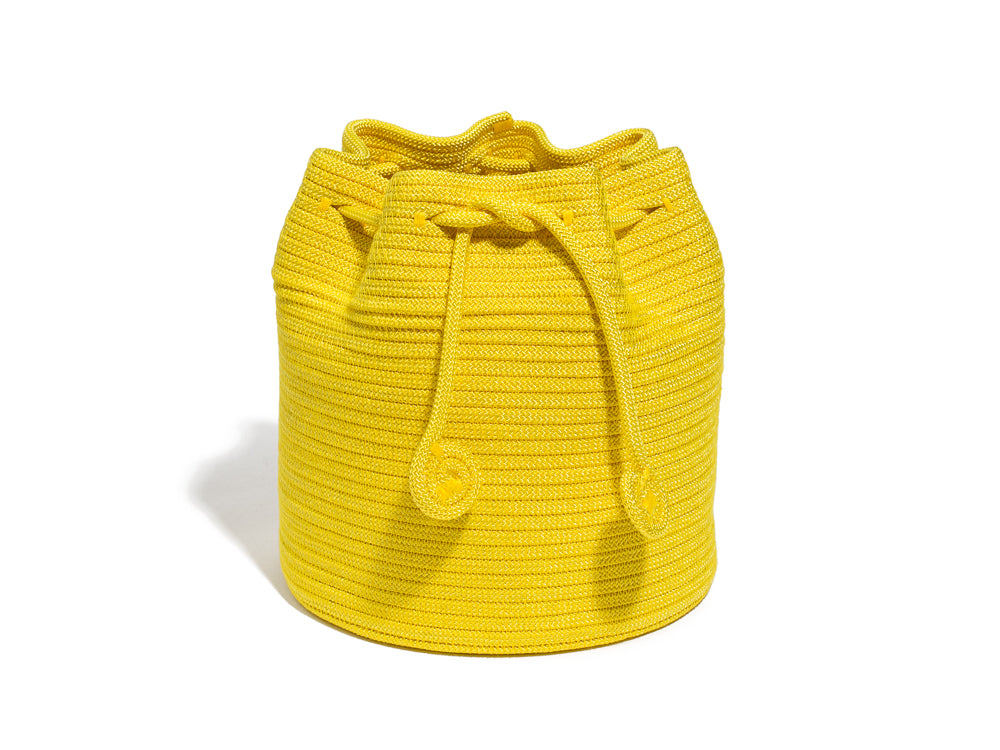 Drawstring Basket - Yellow