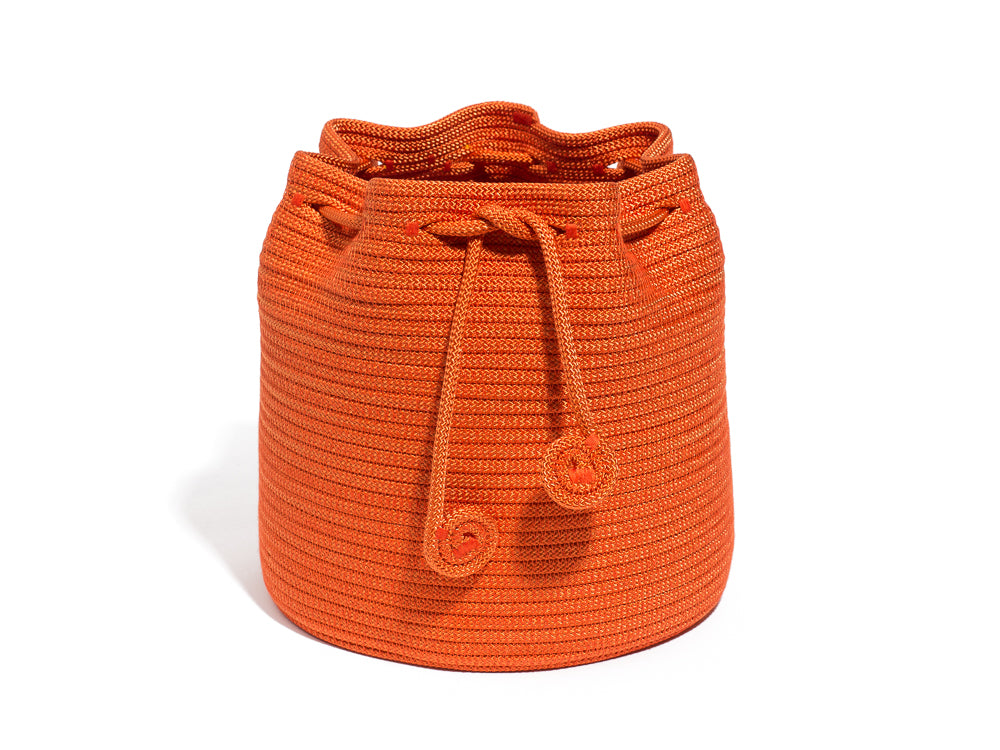 Drawstring Basket - Orange