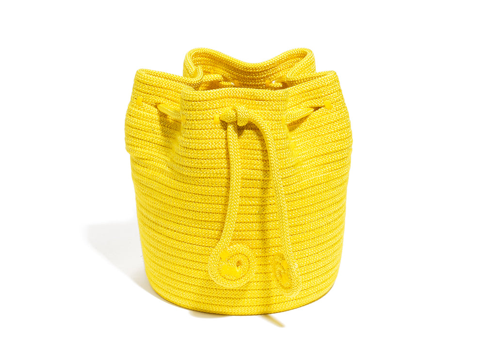 Drawstring Basket - Yellow
